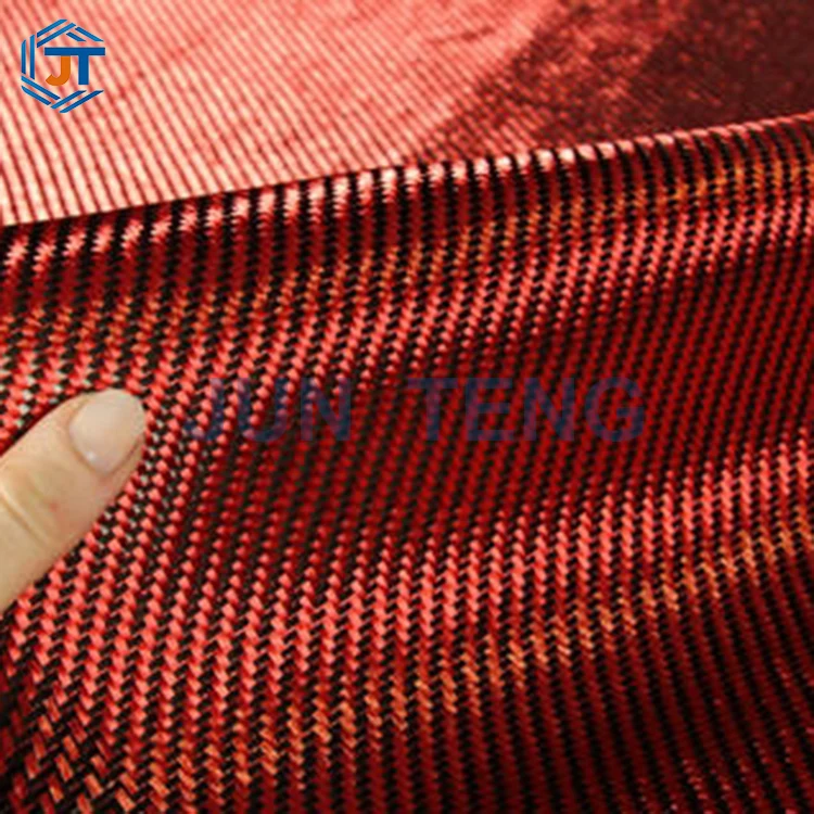 3K Red Woven Carbon Fiber Fabric